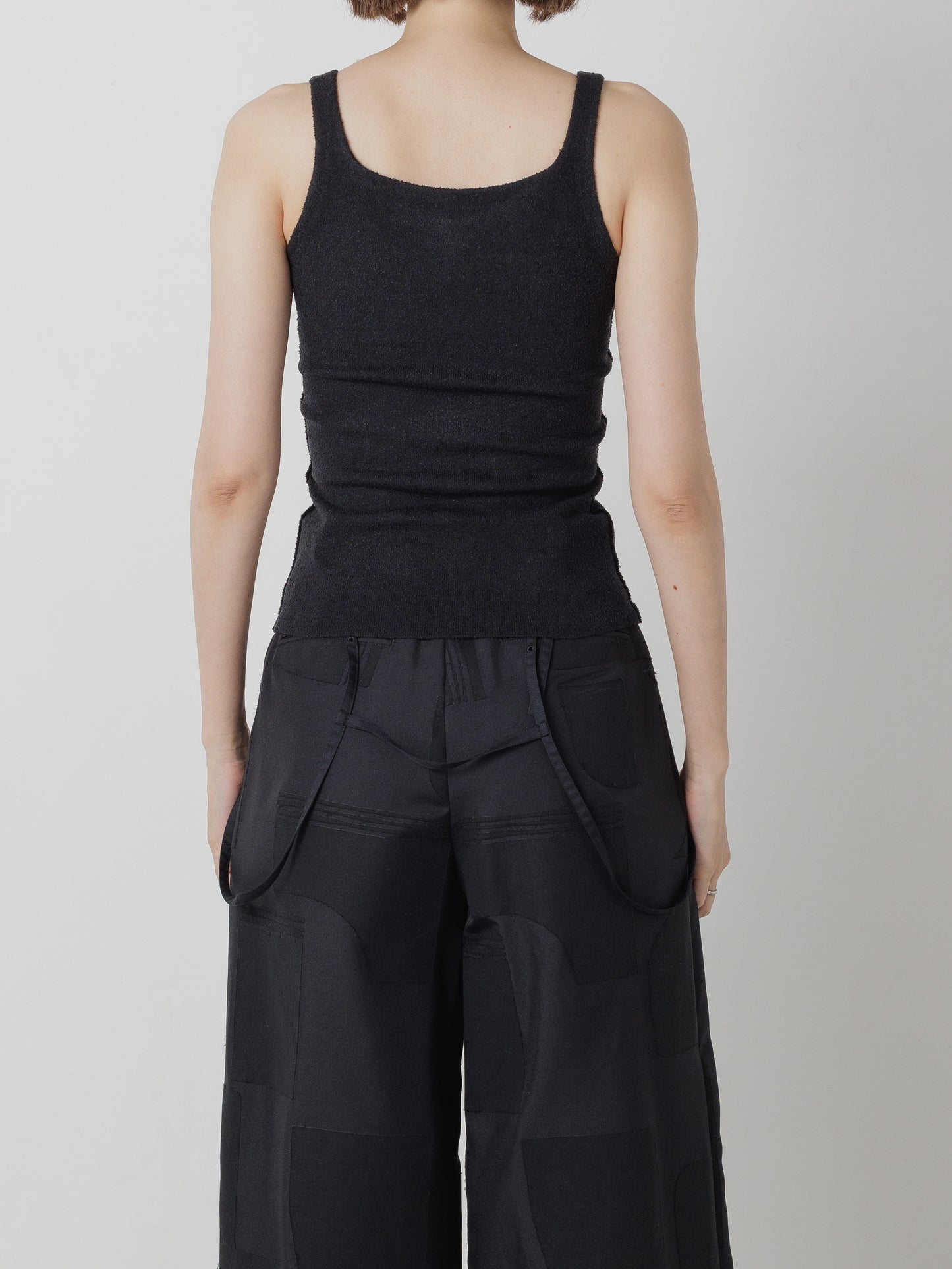 BOUCLE TANK TOP BLACK