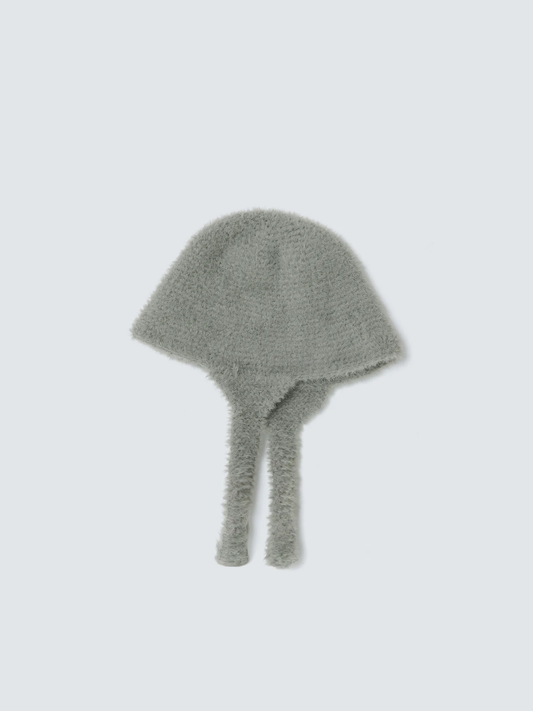 HANDKNIT STRAP HAT GREEN