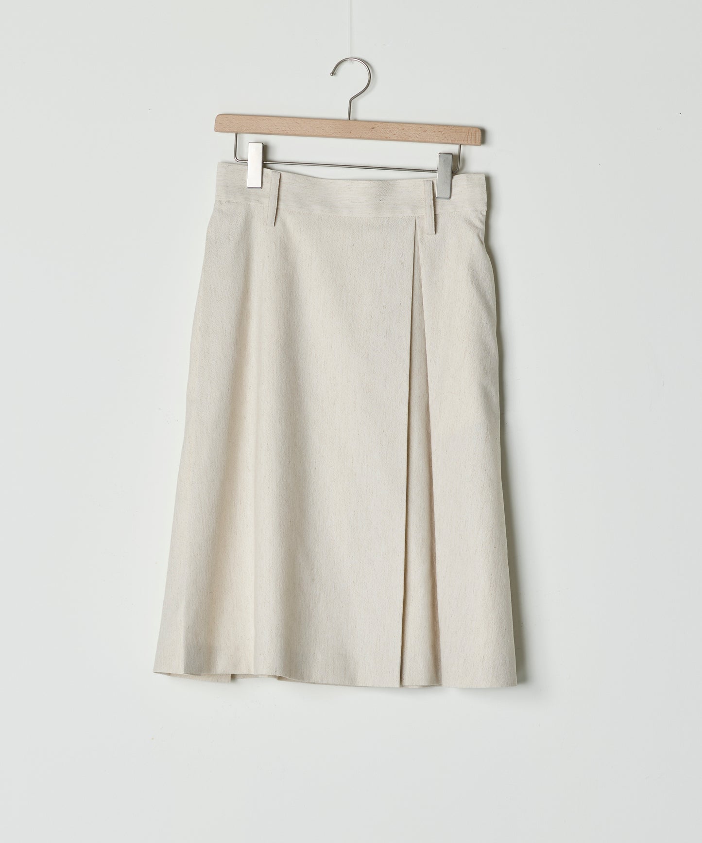 【26SS予約商品】Tailored Box Pleat Midi Skirt IVORY