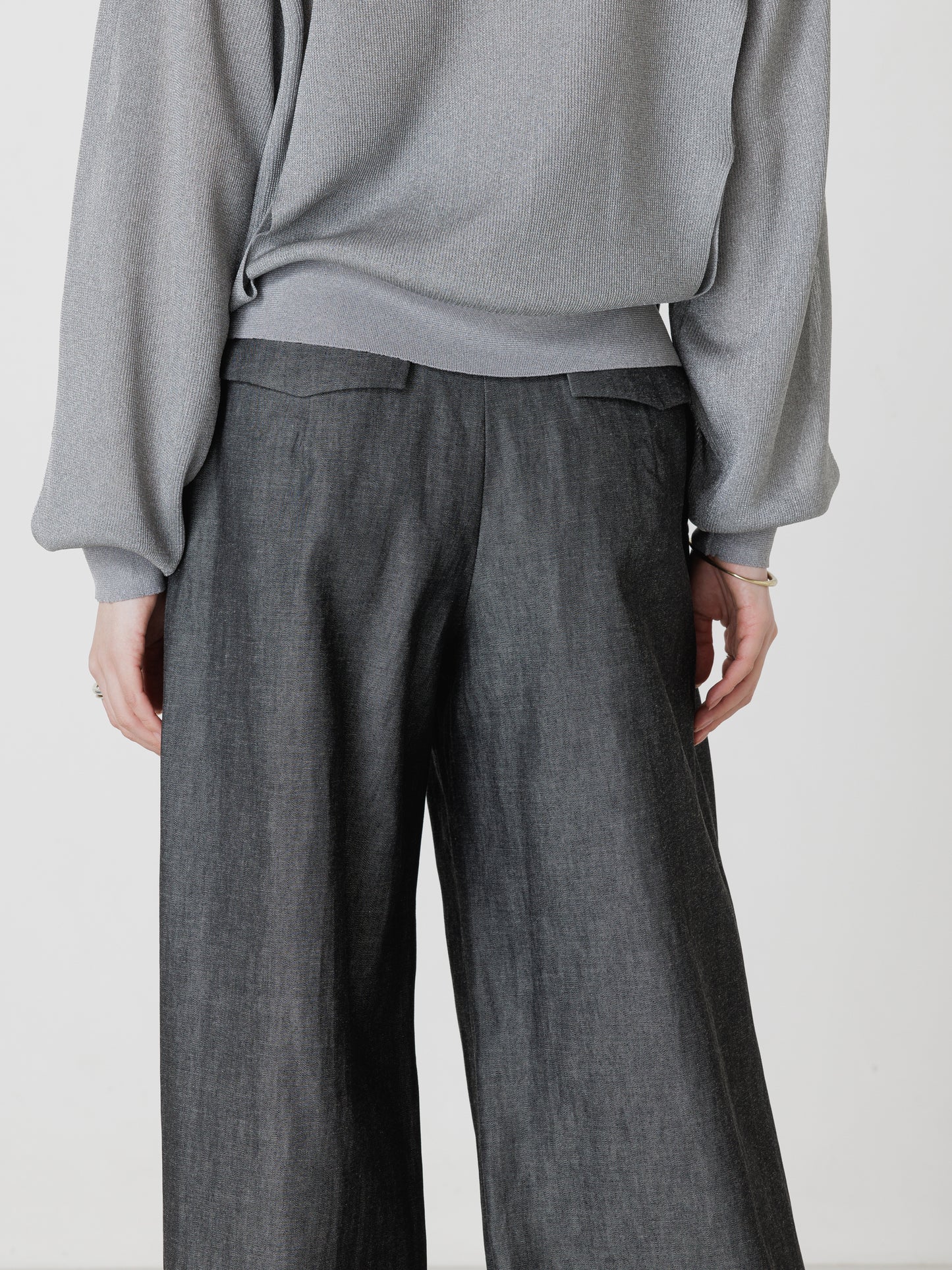 【26SS予約商品】DENIM WIDE PANTS BLACK DENIM