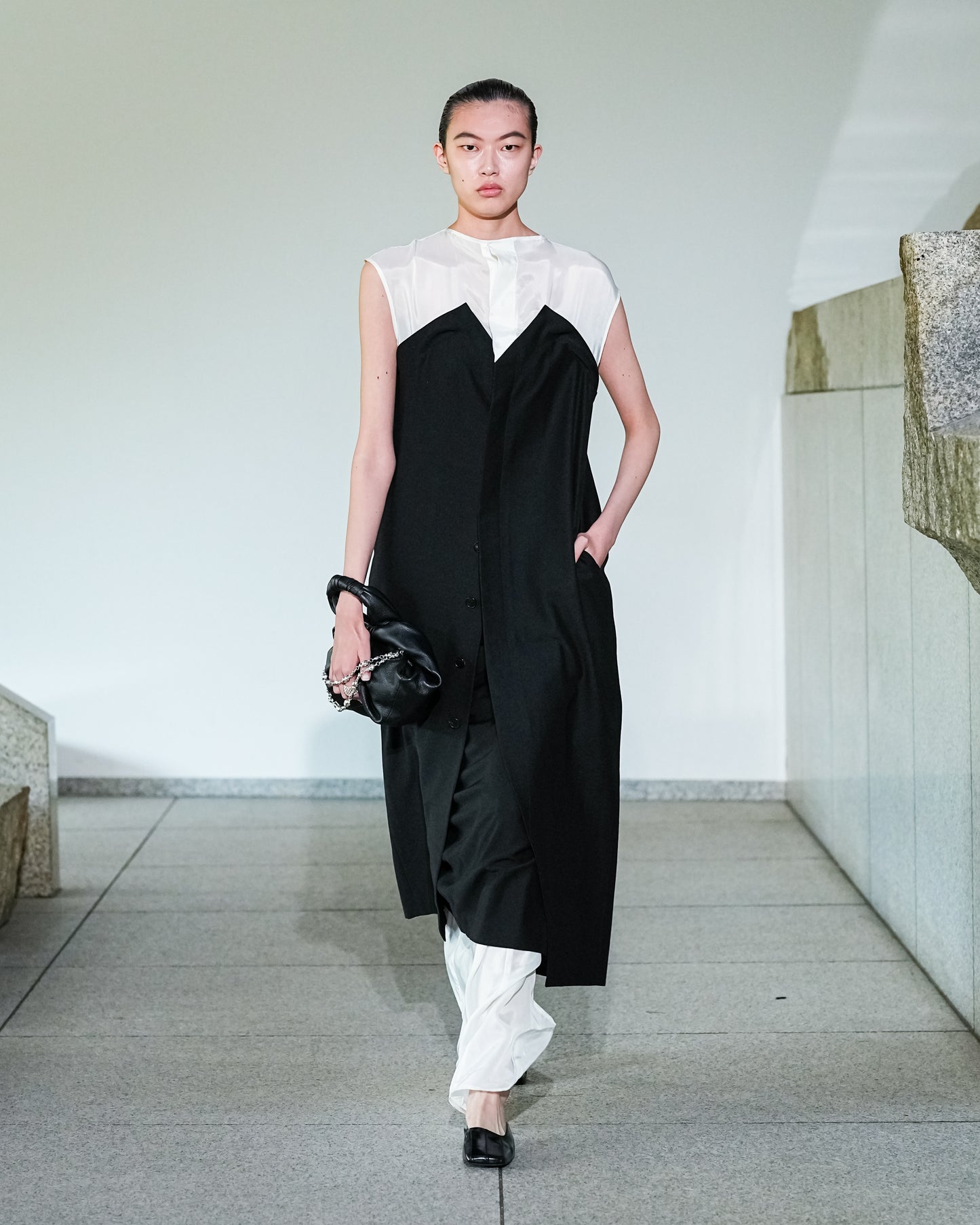【26SS予約商品】Double-Layered Onepiece BLACK