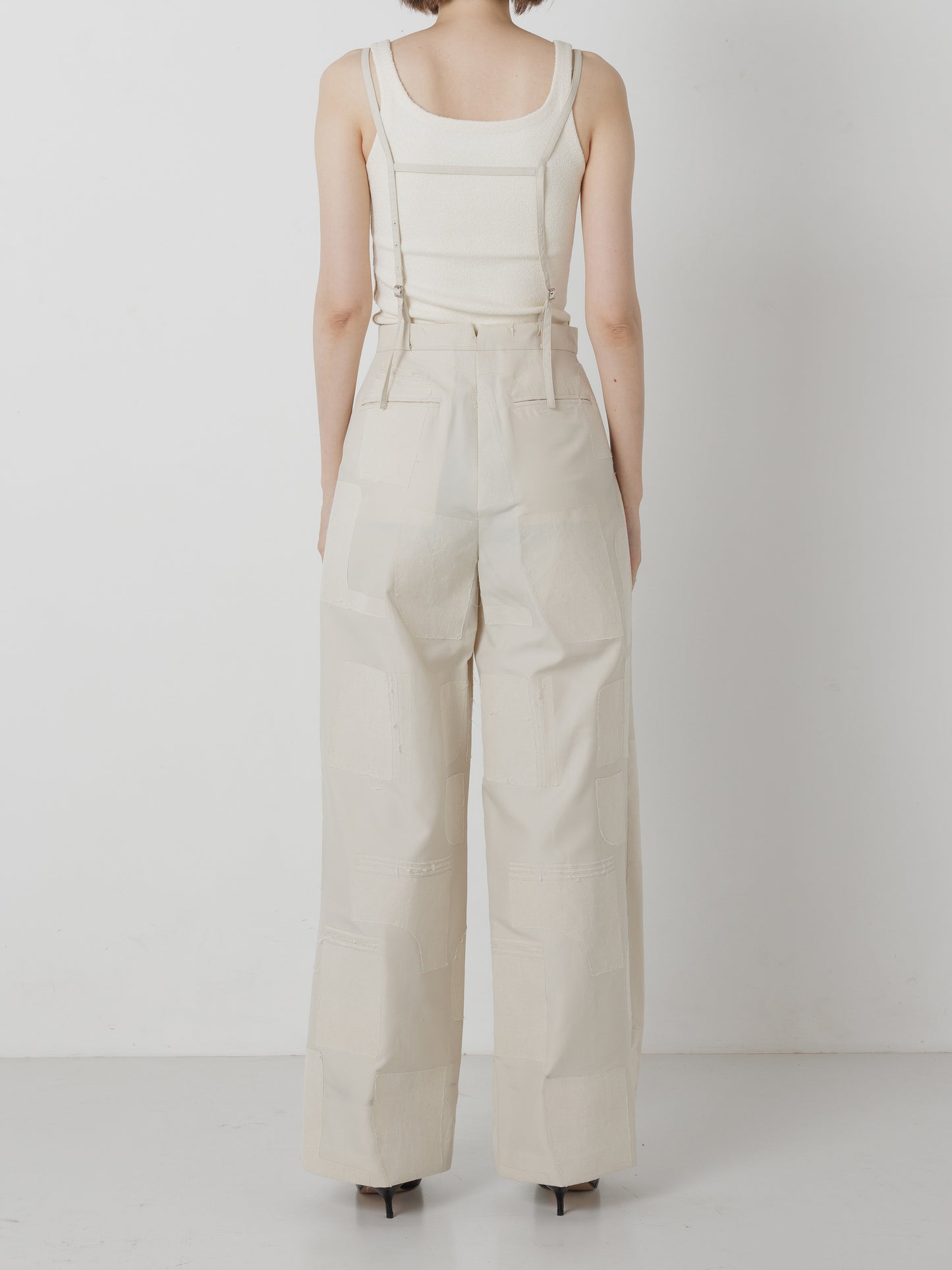 BONDING SUSPENDER PANTS SAND BEIGE