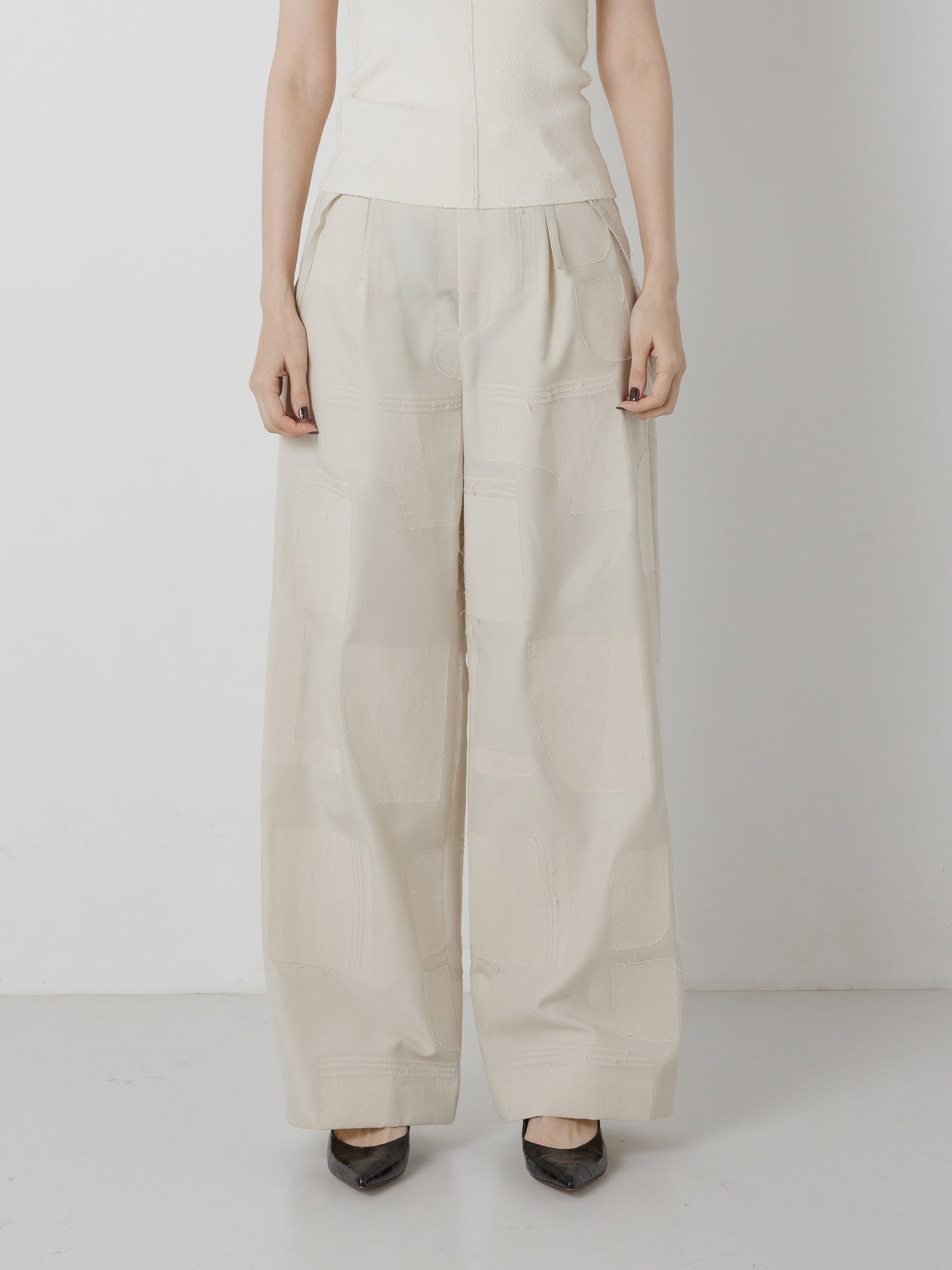 BONDING SUSPENDER PANTS SAND BEIGE