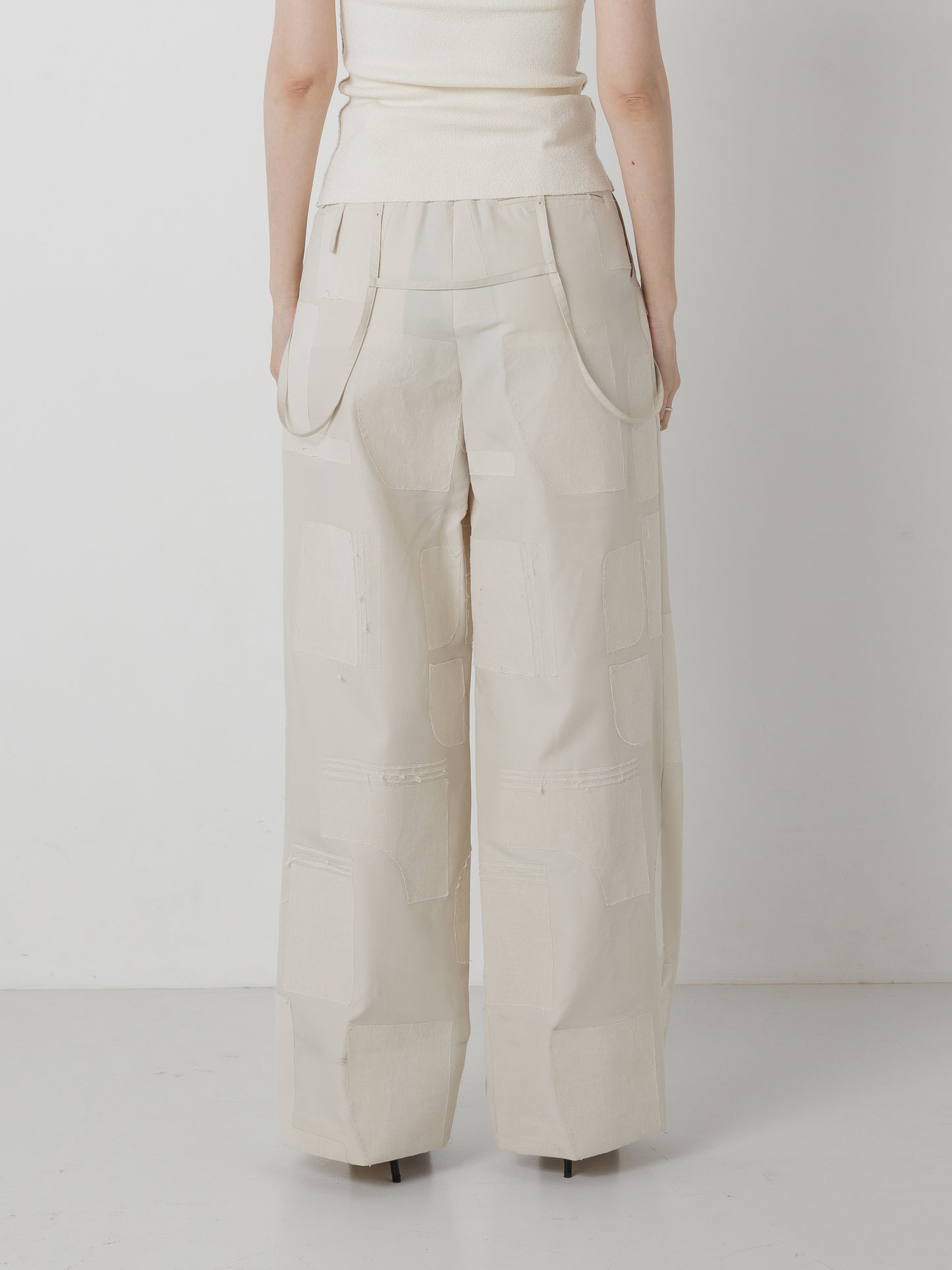 BONDING SUSPENDER PANTS SAND BEIGE