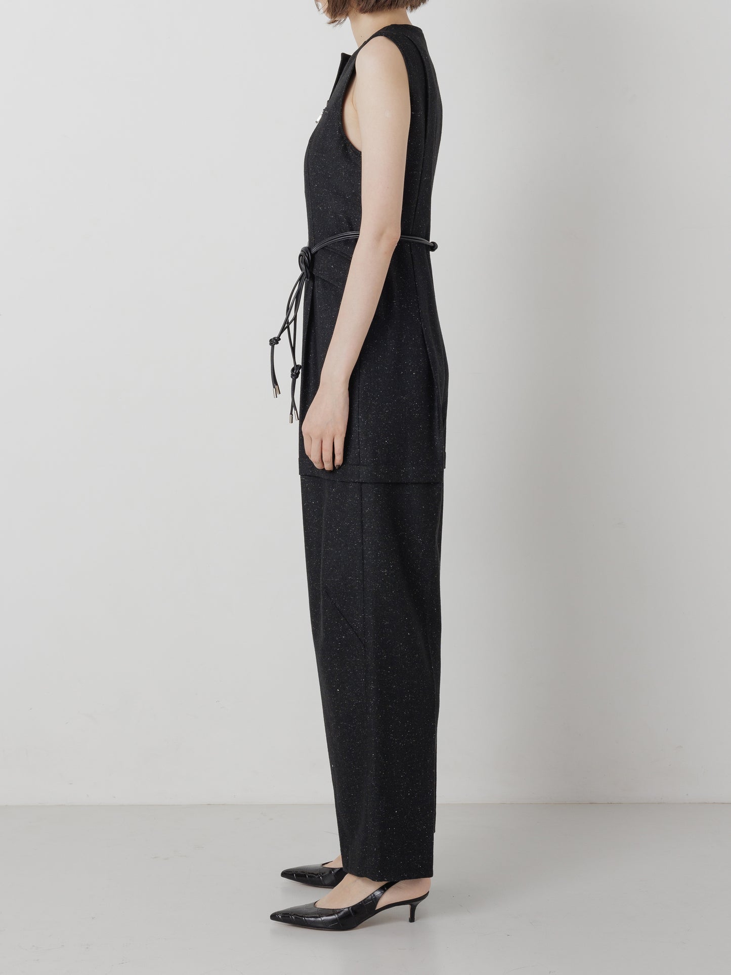 SILK NEP JUMPSUIT BLACK NEP