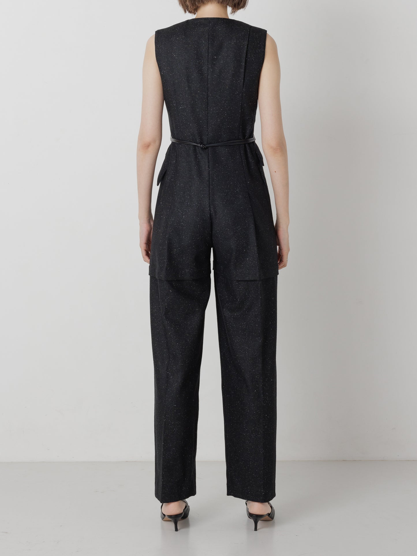 SILK NEP JUMPSUIT BLACK NEP