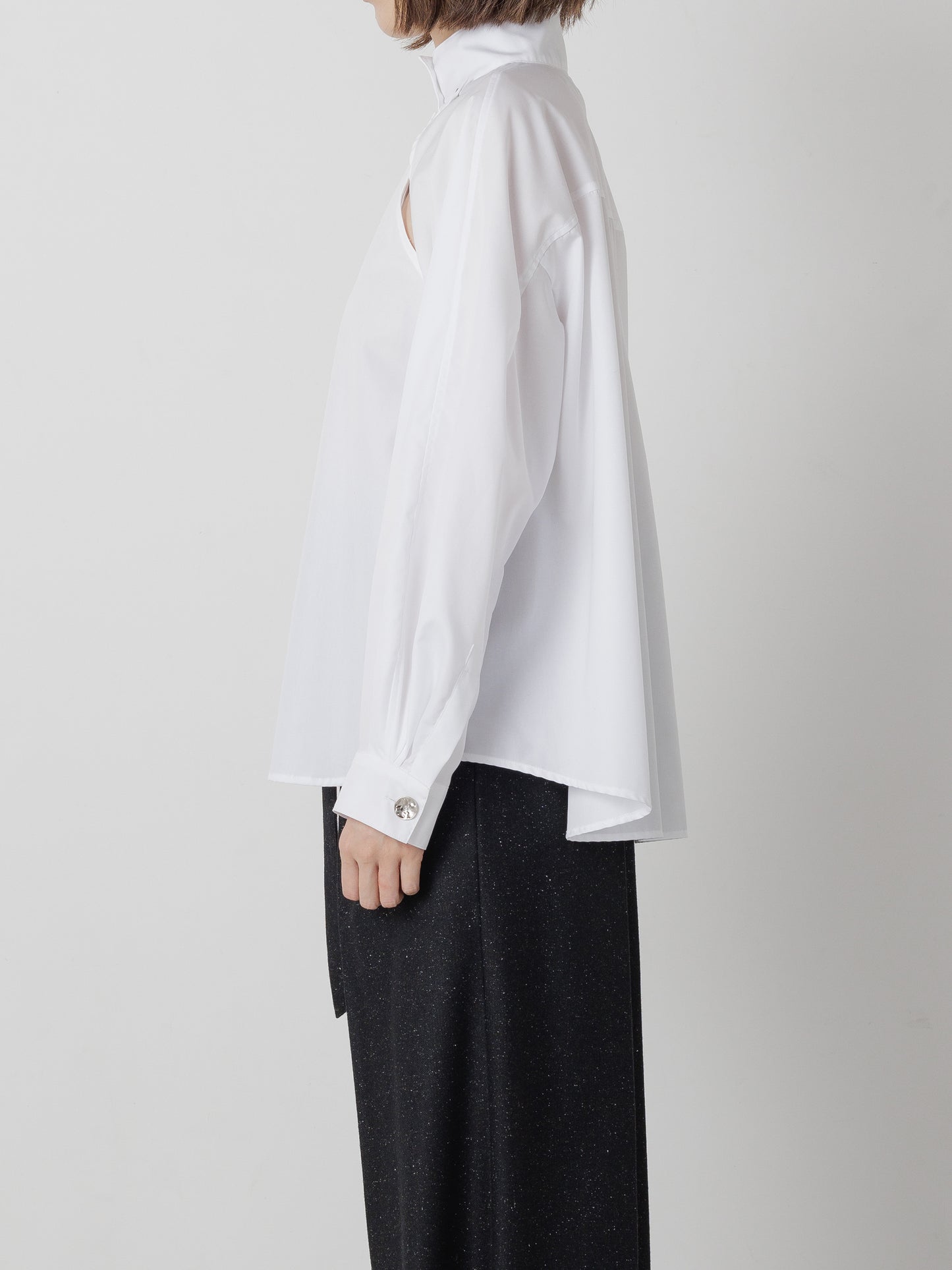 RAGLAN SLIT BLOUSE WHITE