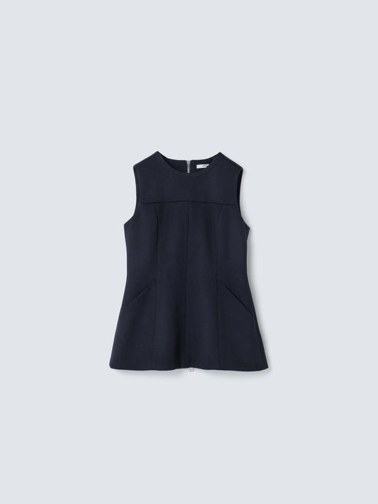 BACK OPEN SLIT TOPS NAVY