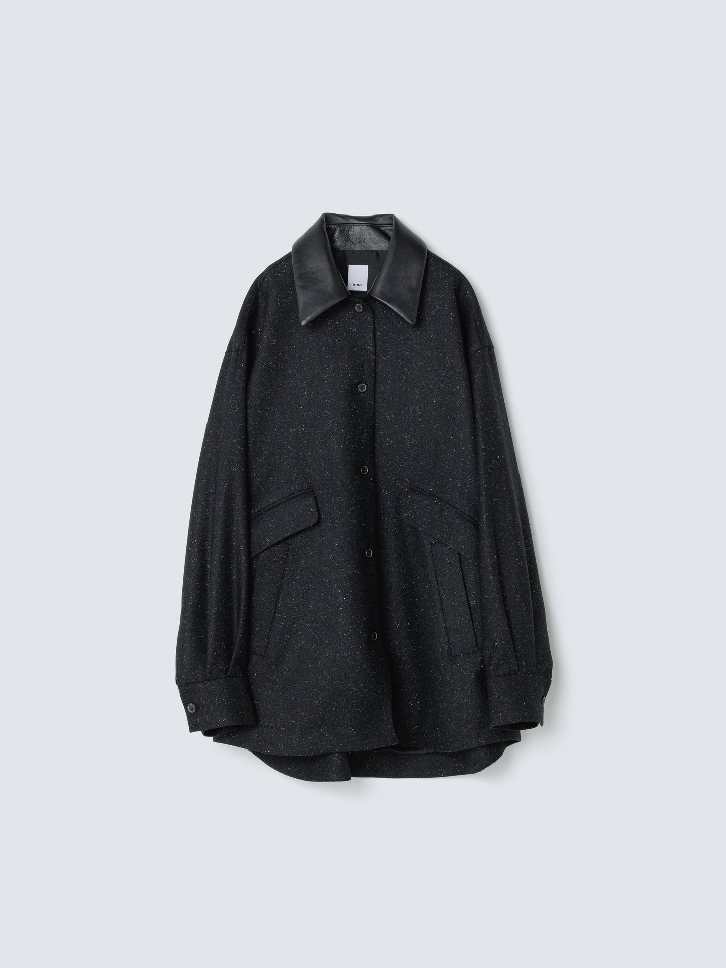 SILK NEP SHIRTS JACKET BLACK NEP