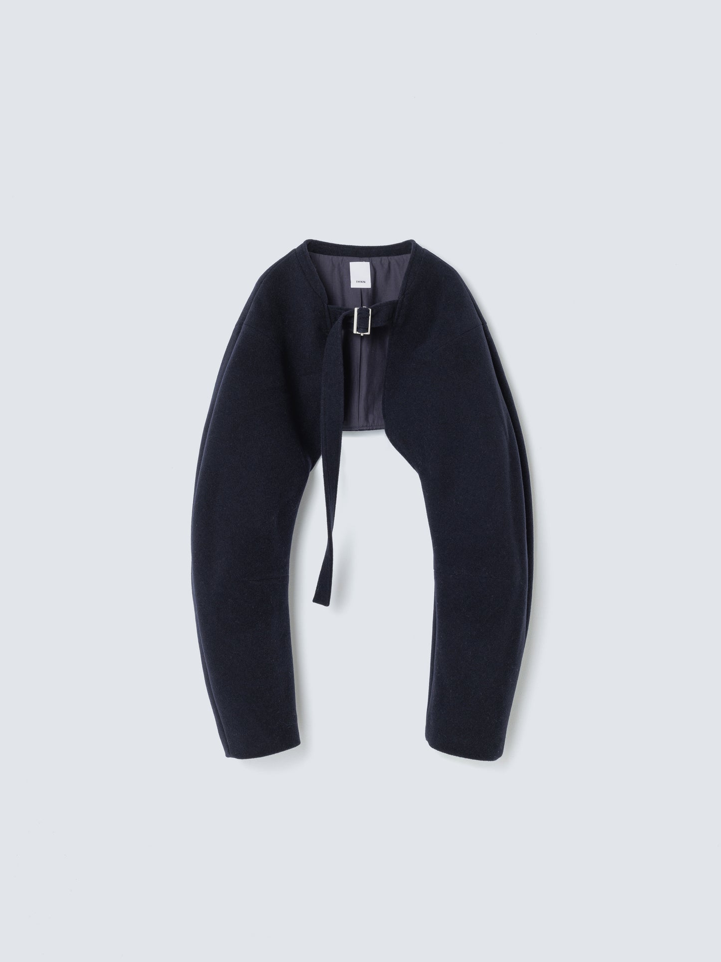 WOOL COCOON BOLERO NAVY