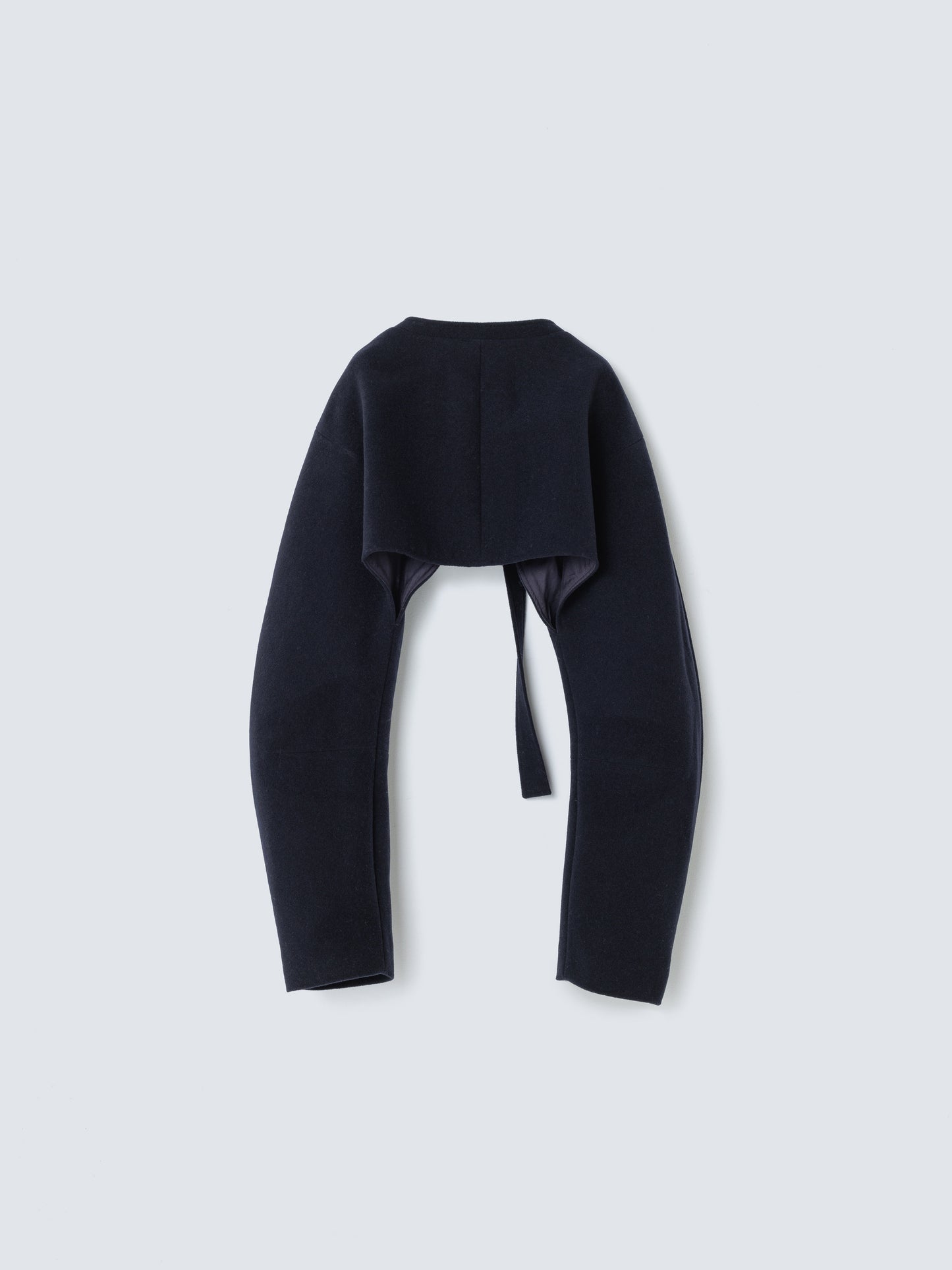 WOOL COCOON BOLERO NAVY