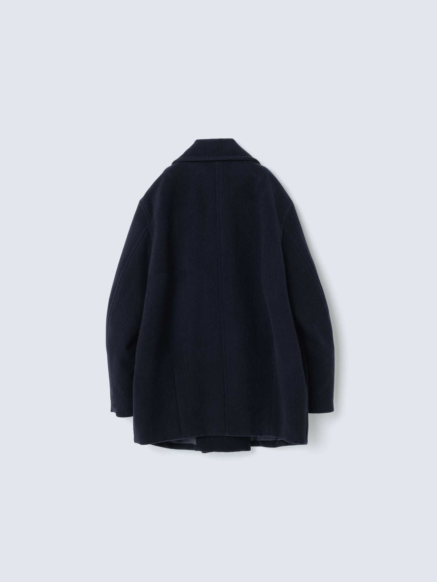 WOOL COCOON PEACOAT NAVY