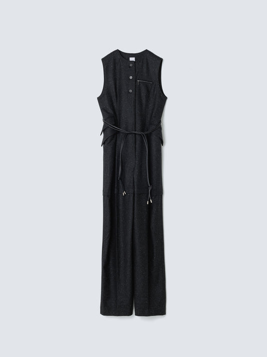 SILK NEP JUMPSUIT BLACK NEP