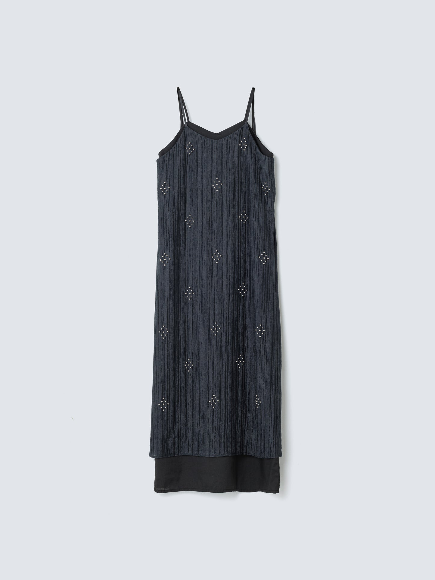 STUDS LAYERD DRESS BLACK