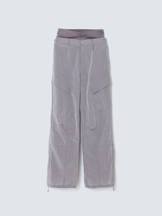 LAYERD NYLON PANTS L.PURPLE