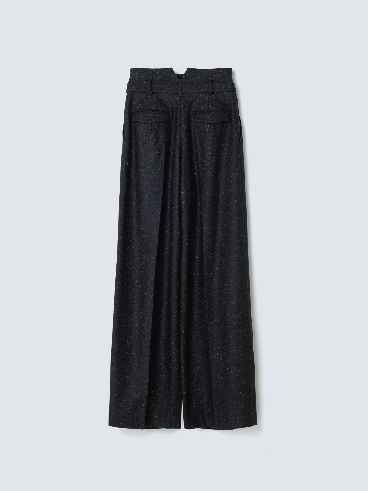 SILK NEP WIDE PANTS BLACK NEP