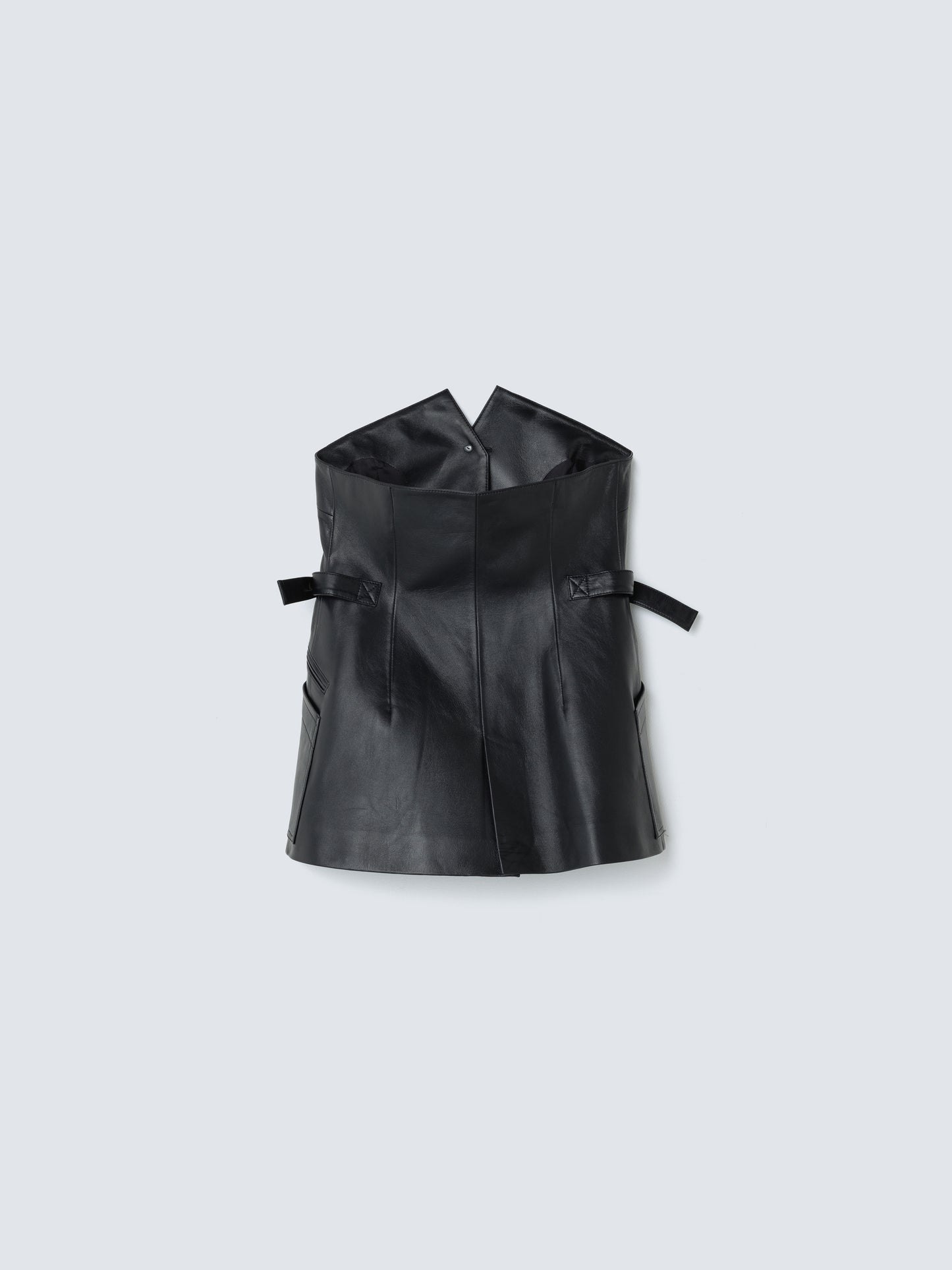 LAMB LEATHER BUSTIER BLACK