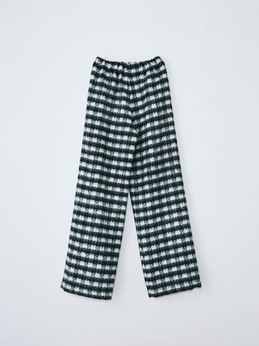 MOHAIR WIDE PANTS CHECK