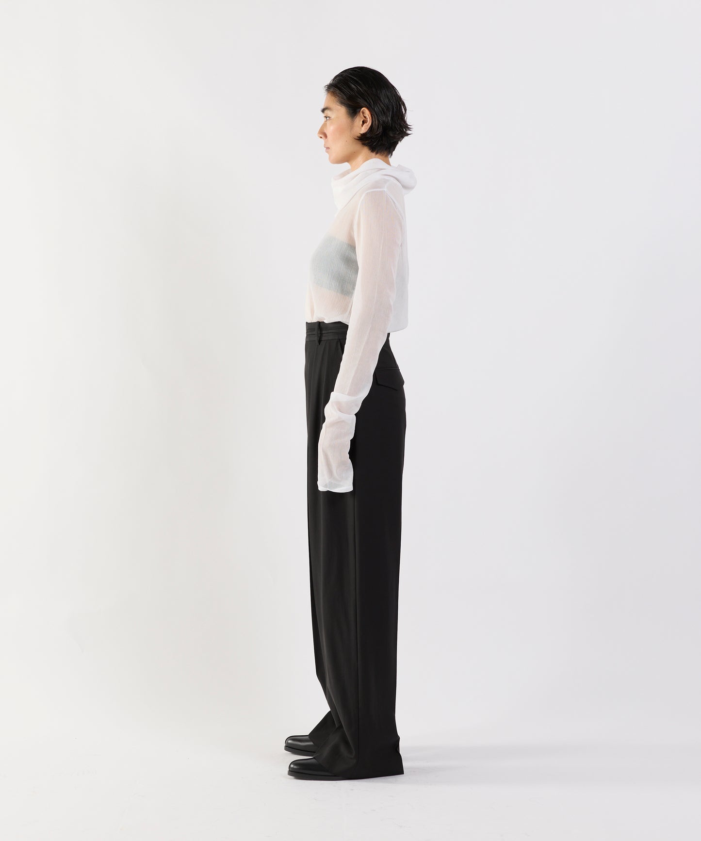 【26SS予約商品】Pintuck Belt Trousers BLACK