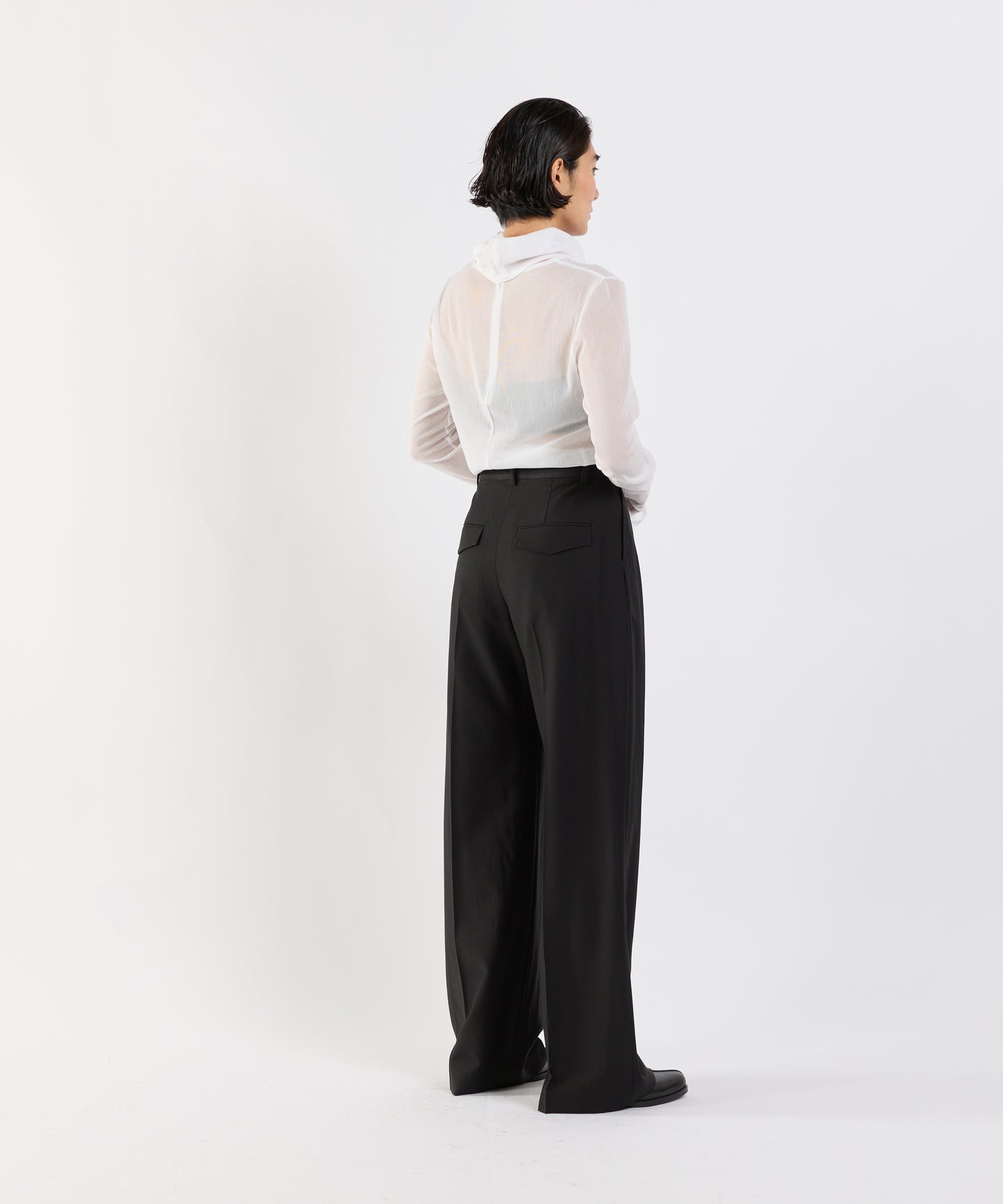 【26SS予約商品】Pintuck Belt Trousers BLACK