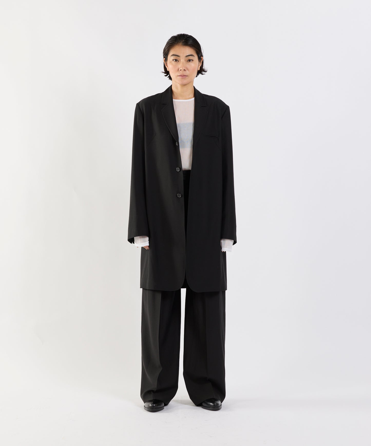 【26SS予約商品】Long Tailored Blazer BLACK
