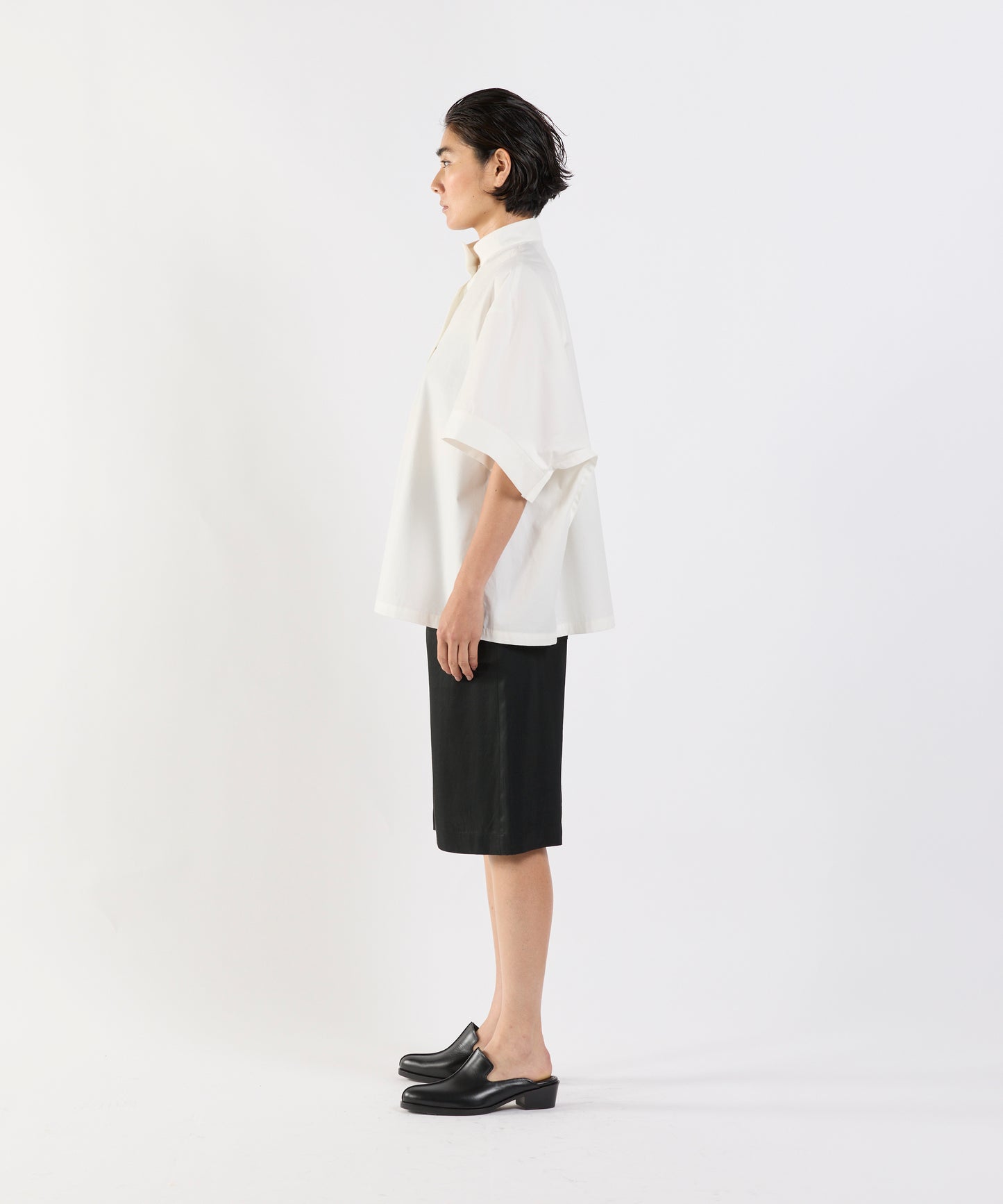 【26SS予約商品】Half-Sleeve Pullover Top WHITE