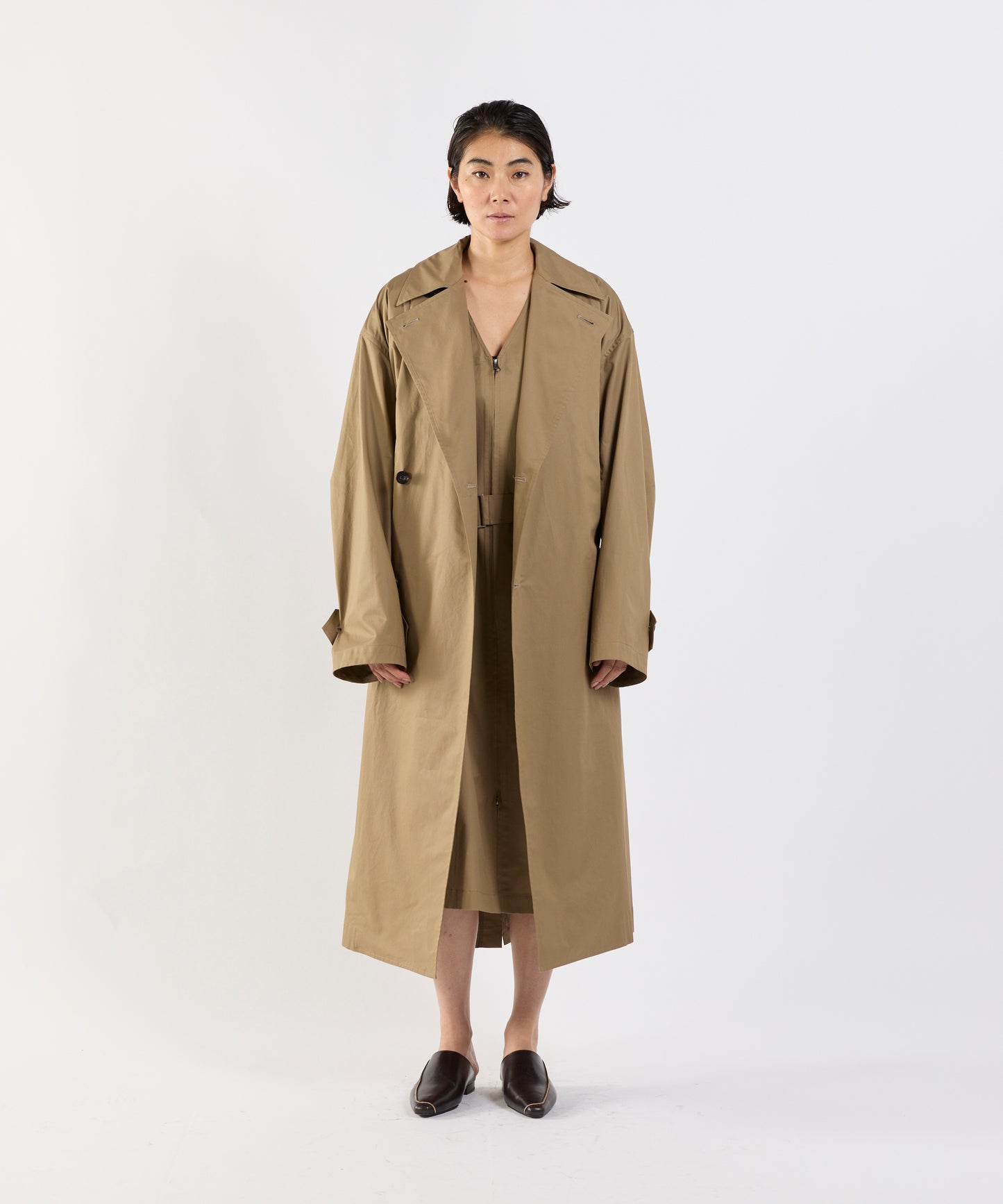 【26SS予約商品】Low-Waisted Belted Trench Coat L.BROWN