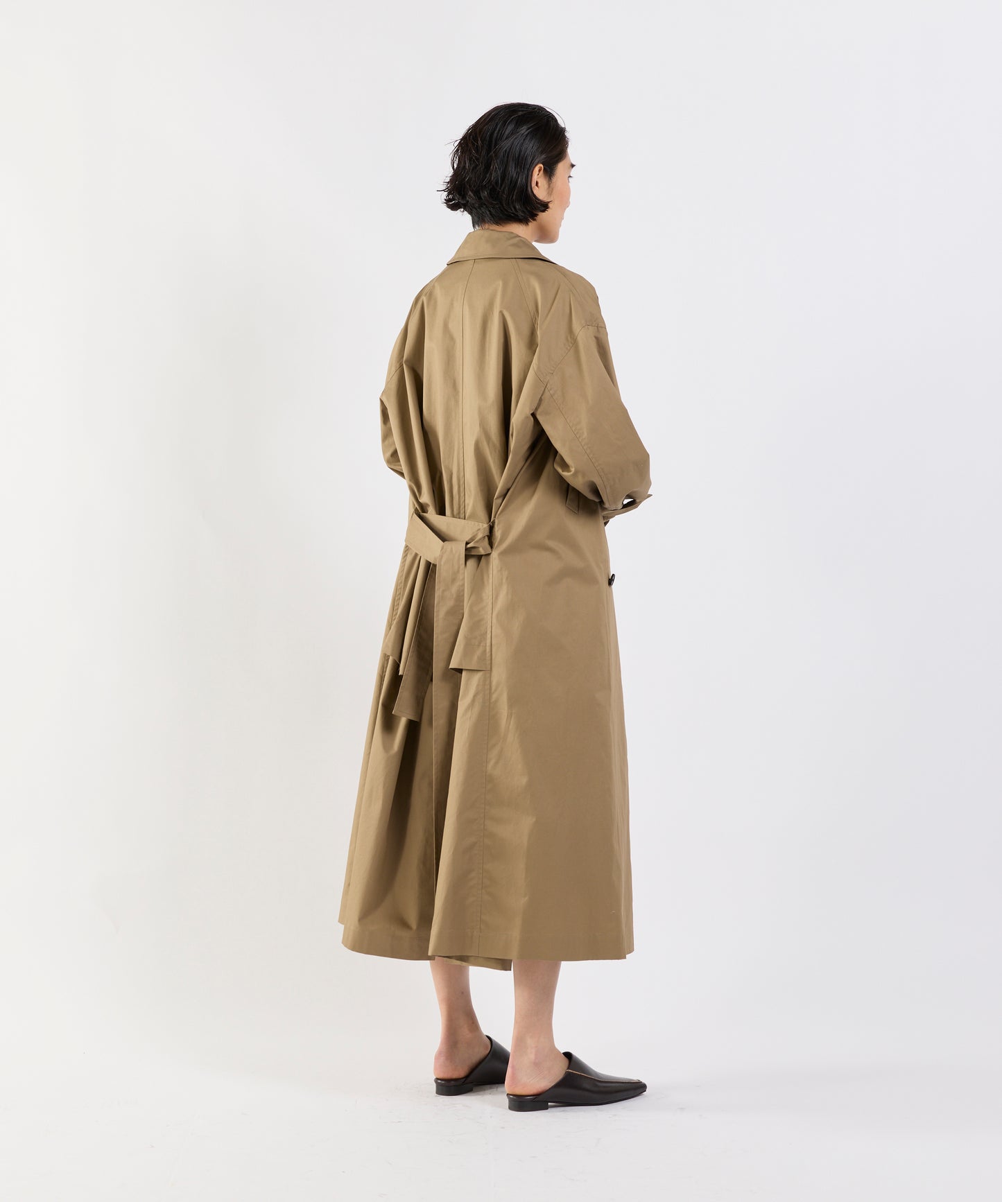 【26SS予約商品】Low-Waisted Belted Trench Coat L.BROWN