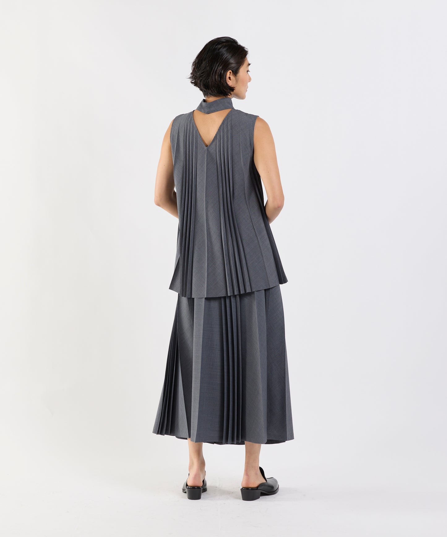 【26SS予約商品】Pleated Long Skirt BROWN