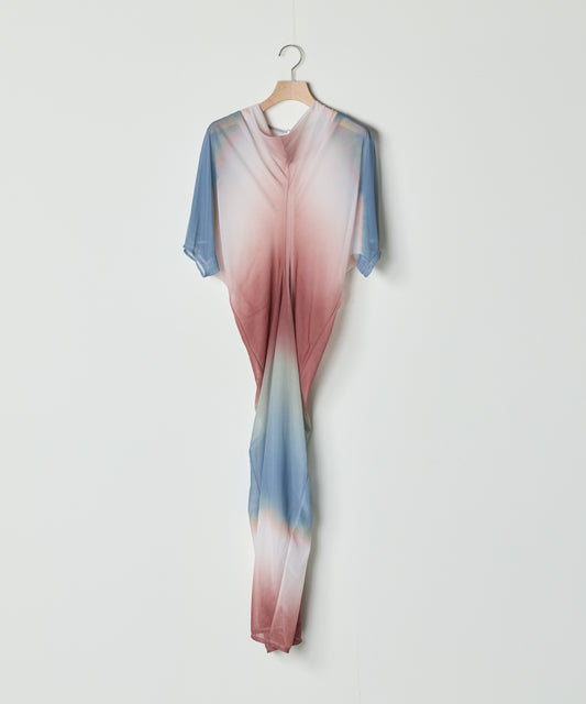 【26SS予約商品】Twist-Waist Print Long Dress BRICK MULCH