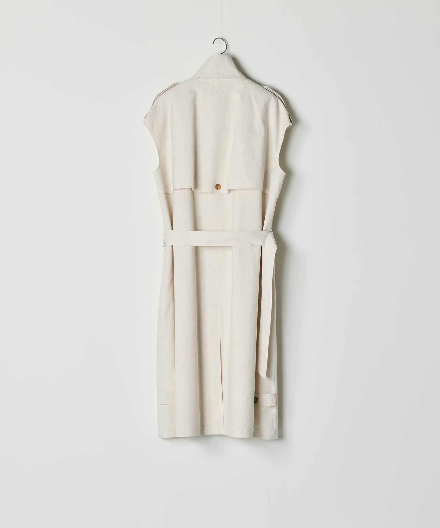 【26SS予約商品】Asymmetric Cape-Layer Dress IVORY