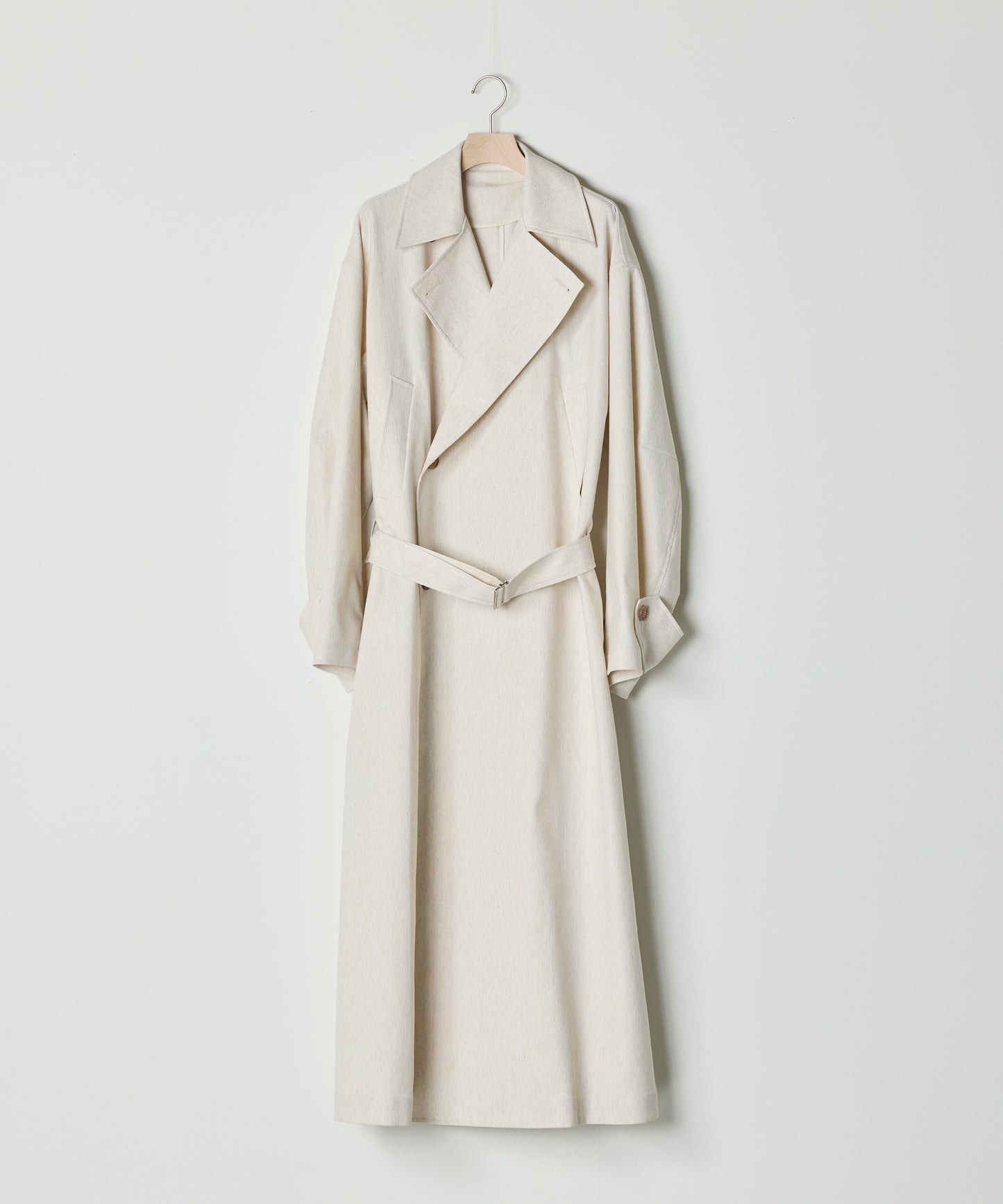 【26SS予約商品】Low-Waisted Belted Trench Coat IVORY