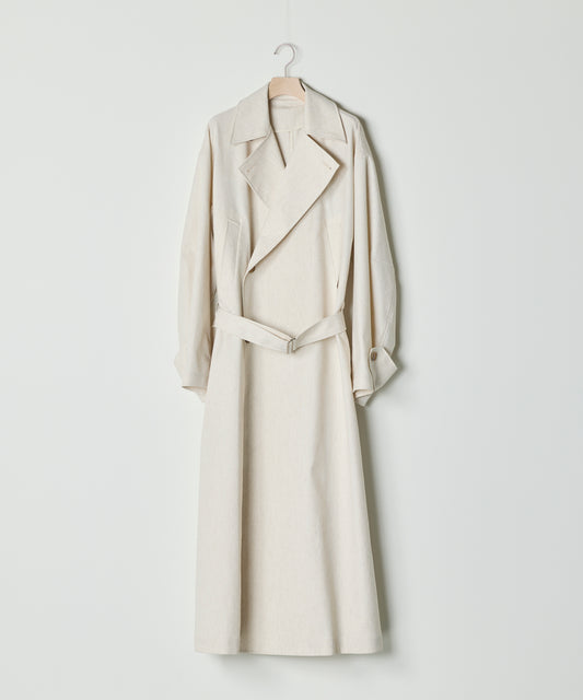 【26SS予約商品】Low-Waisted Belted Trench Coat IVORY