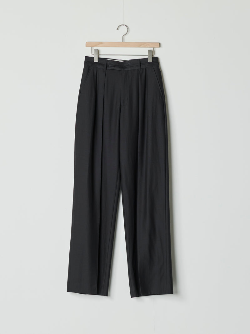 【26SS予約商品】Pintuck Belt Trousers BLACK
