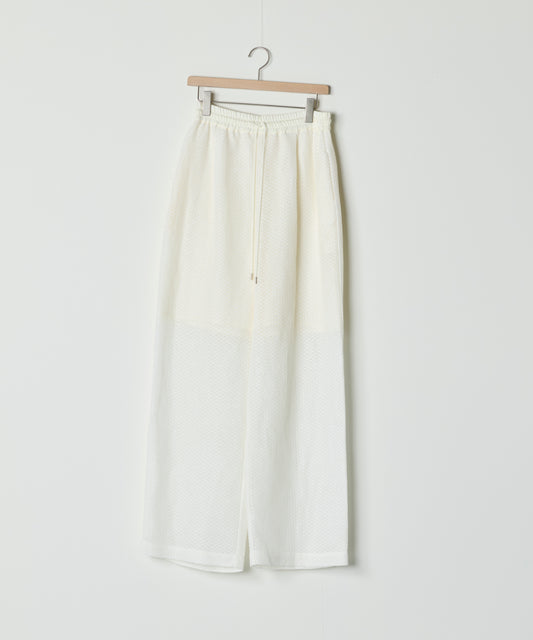 【26SS予約商品】Drawstring Mesh Pants WHITE