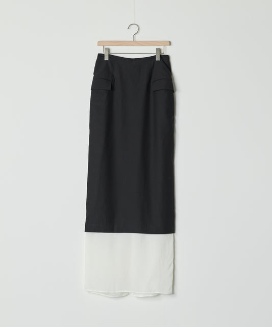 【26SS予約商品】Double-Layered Skirt BLACK