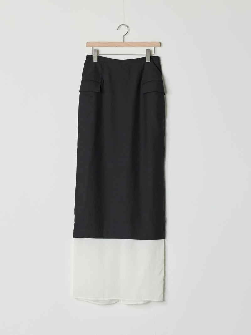 【26SS予約商品】Double-Layered Skirt BLACK