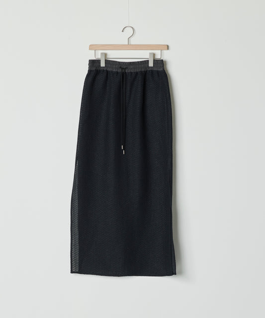 【26SS予約商品】Drawstring Mesh Skirt BLACK
