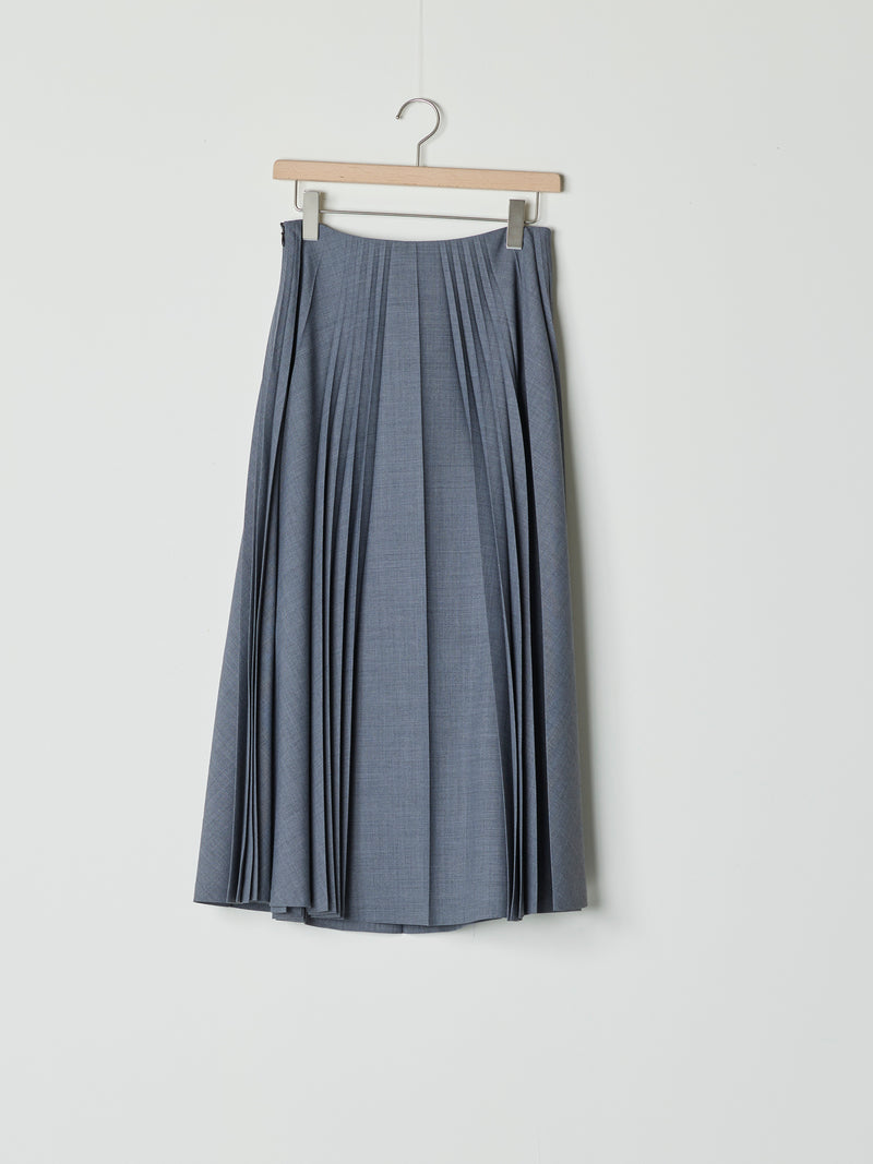 【26SS予約商品】Pleated Long Skirt GREY