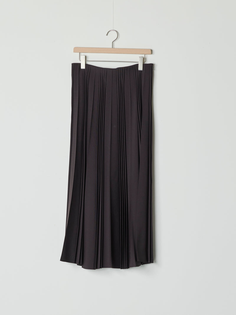【26SS予約商品】Pleated Long Skirt BROWN
