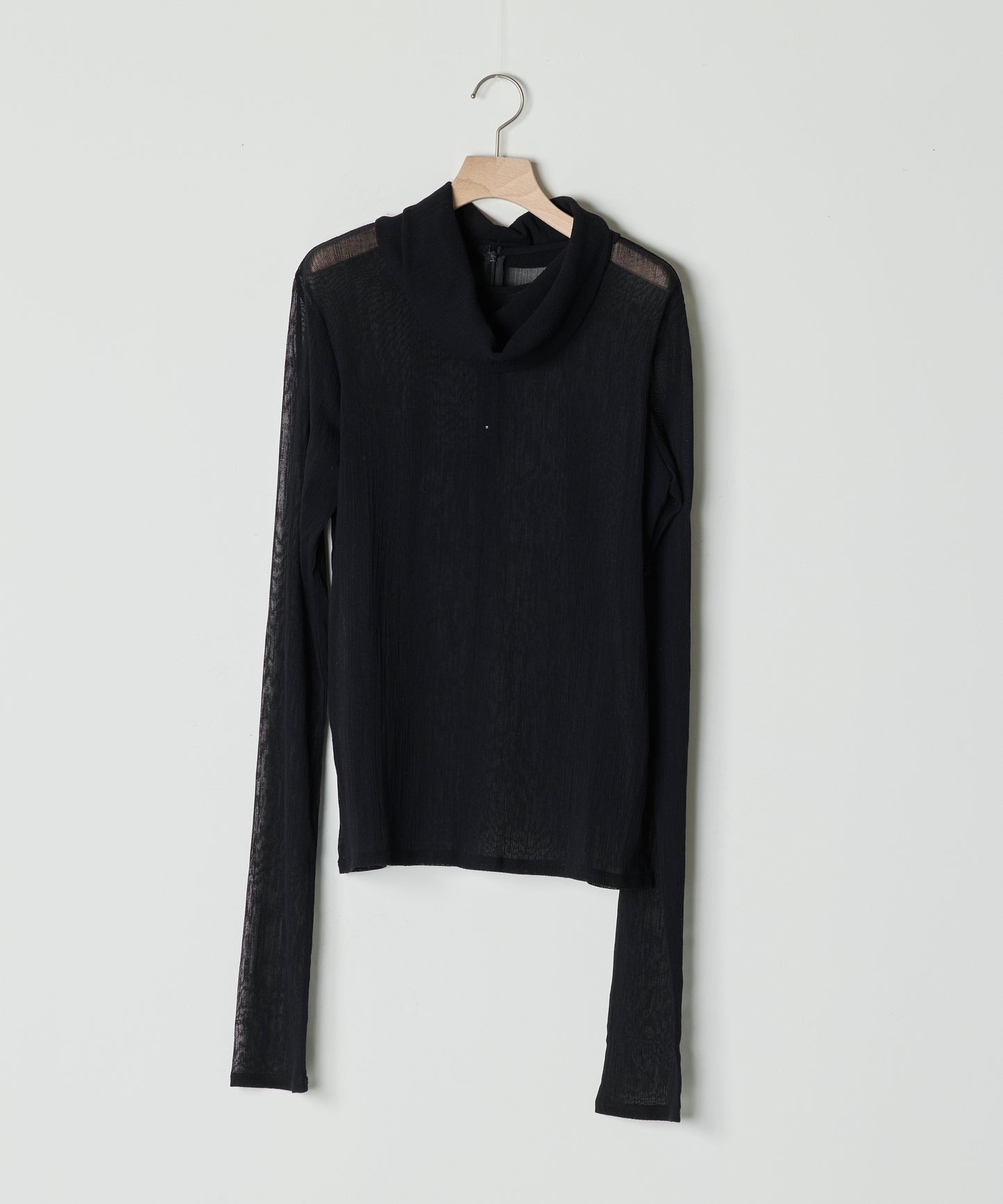 【26SS予約商品】Convertible Neck Mesh Top BLACK