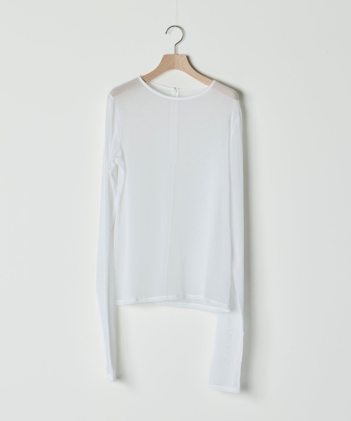 【26SS予約商品】Convertible Neck Mesh Top WHITE
