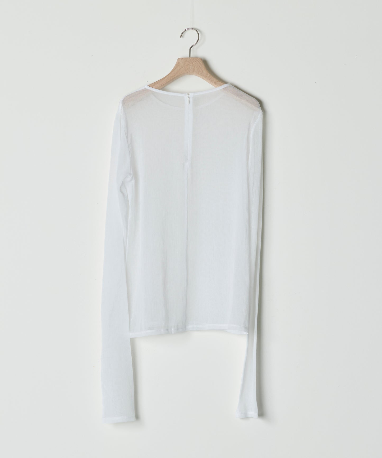 【26SS予約商品】Convertible Neck Mesh Top WHITE