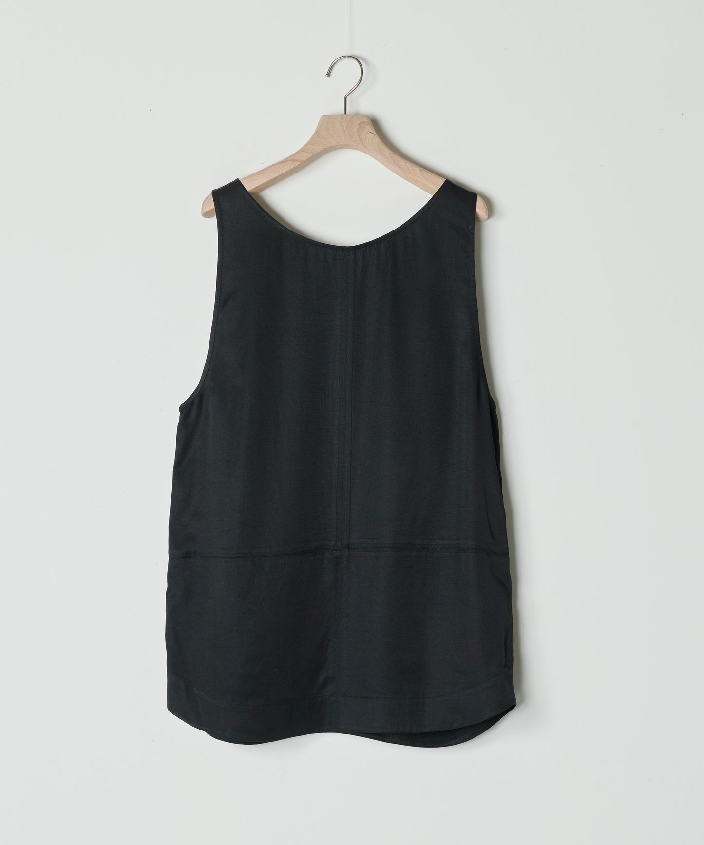 【26SS予約商品】Paneled Satin Tank Top BLACK