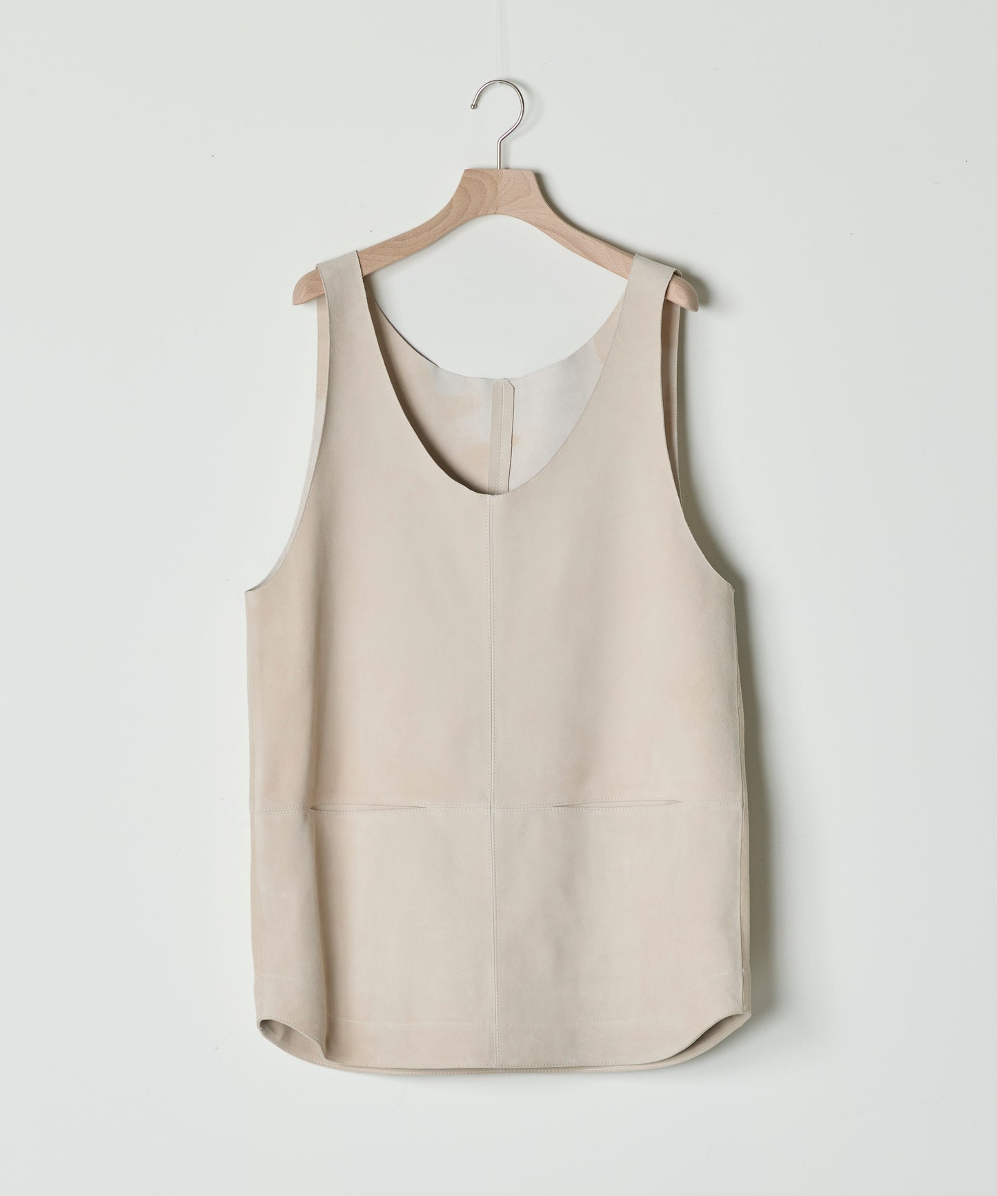 【26SS予約商品】Paneled Suede Tank Top LIGHT BEIGE