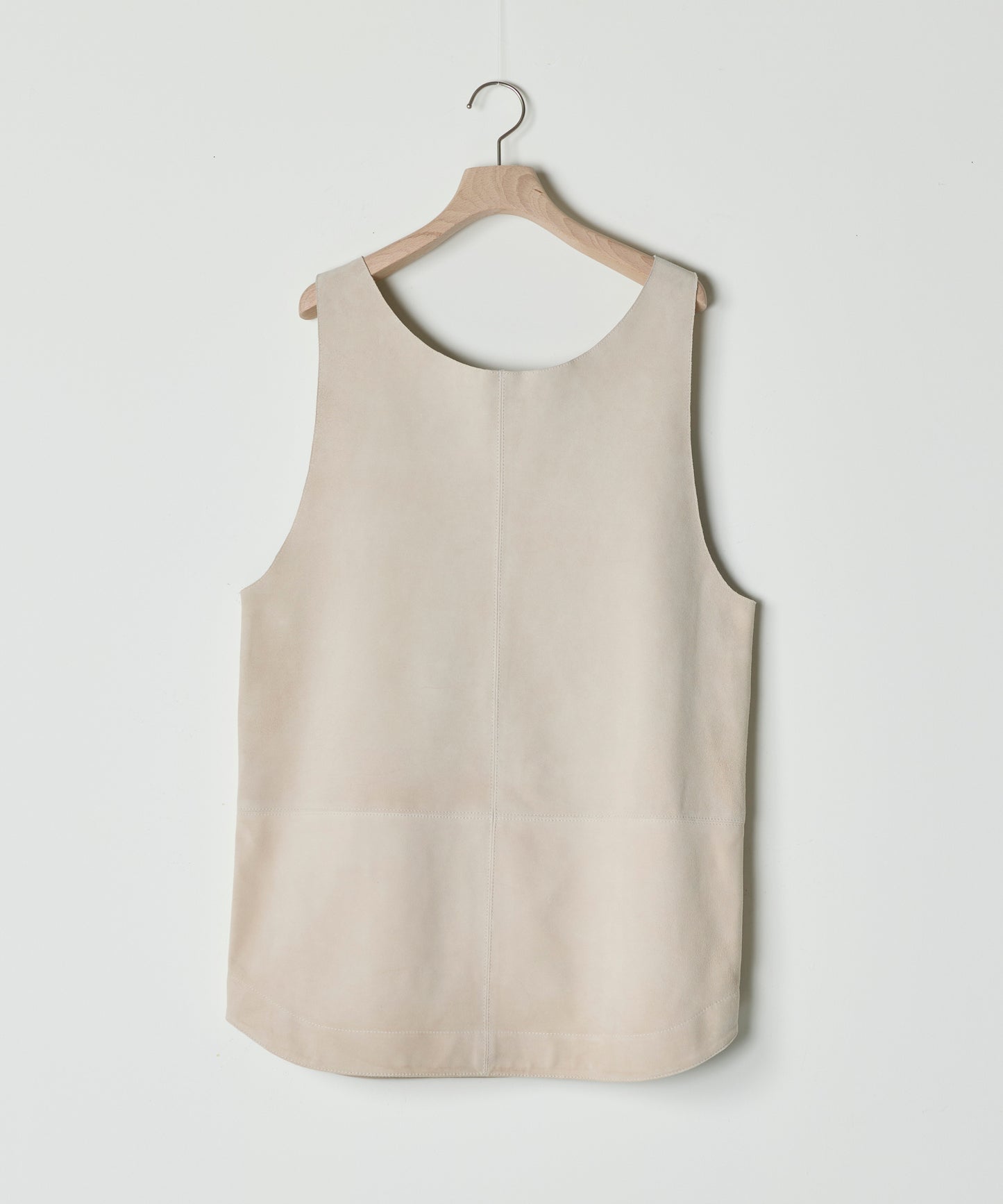 【26SS予約商品】Paneled Suede Tank Top LIGHT BEIGE