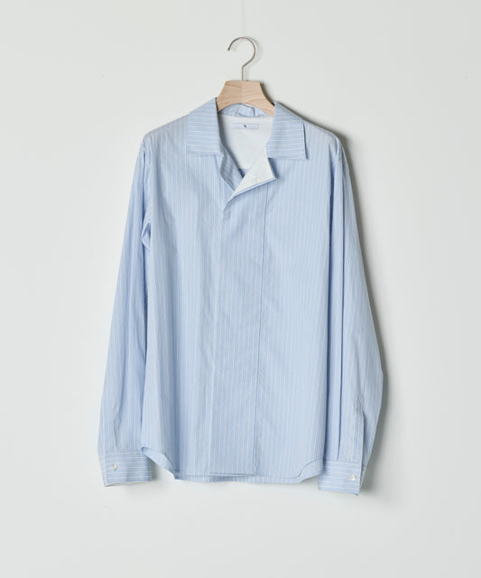 【26SS予約商品】Double-Breasted Wide Shirt BLUE STRIPE