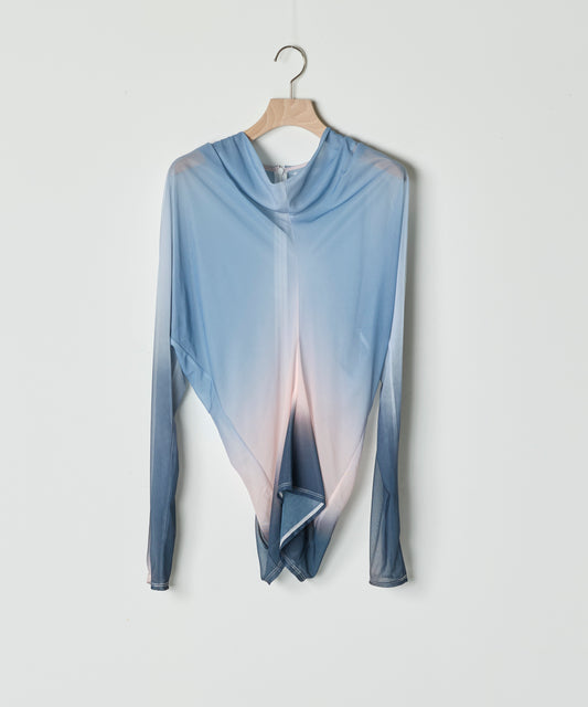 【26SS予約商品】Twist-Waist Print Tops BLUE MULCH