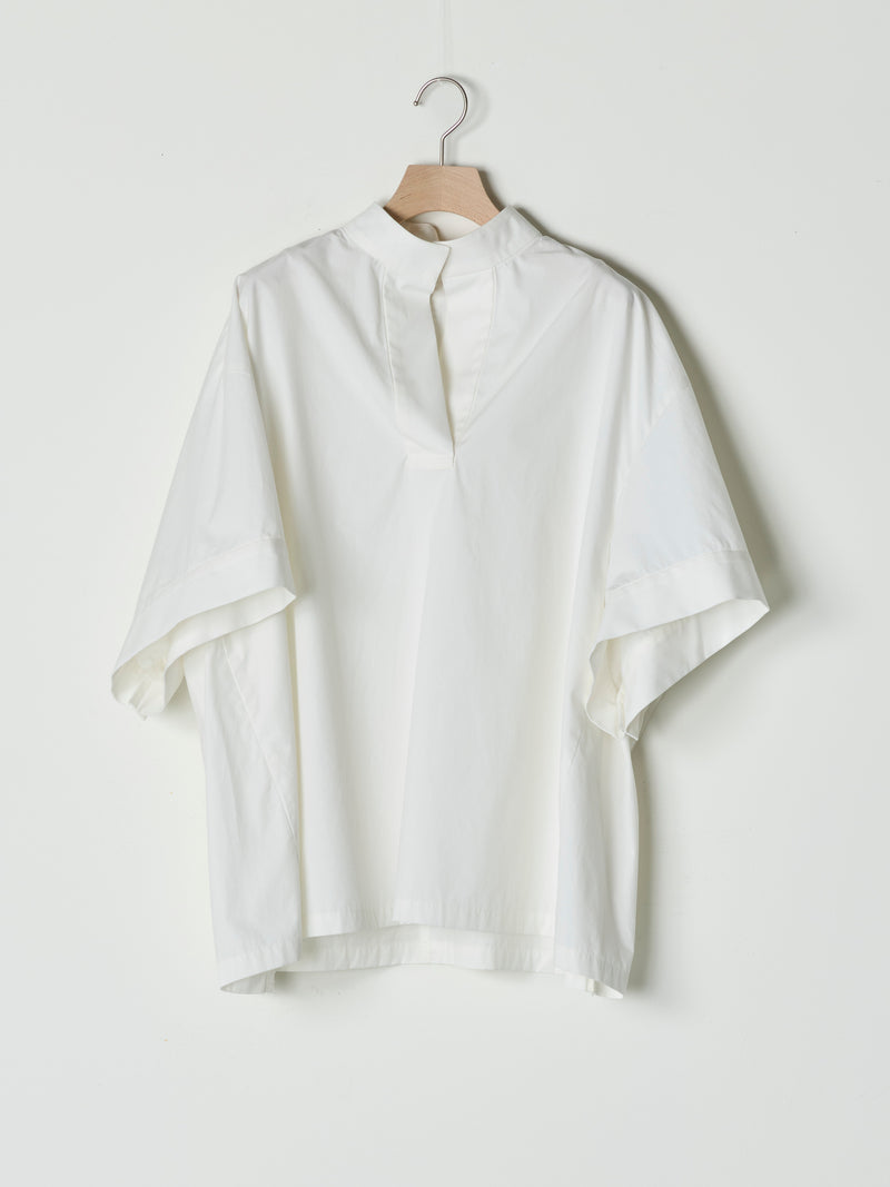 【26SS予約商品】Half-Sleeve Pullover Top WHITE