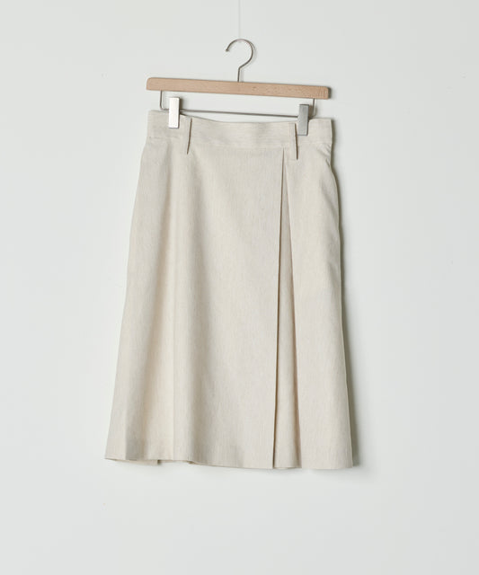 【26SS予約商品】Tailored Box Pleat Midi Skirt IVORY